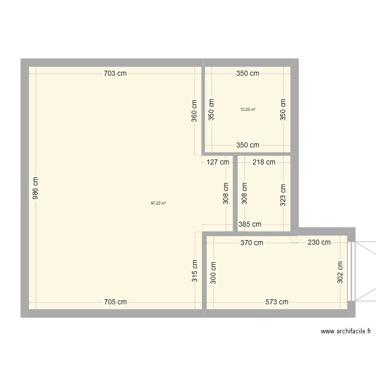 PLAN TAZMALTBBY DEHBIA. Plan de 2 pièces et 109 m2