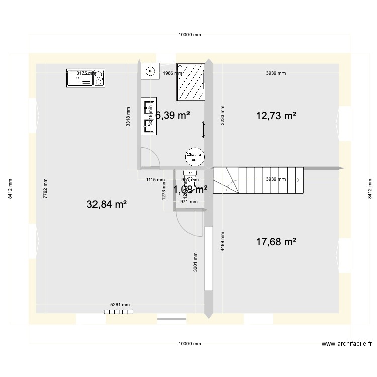 GOURS 3. Plan de 8 pièces et 100 m2