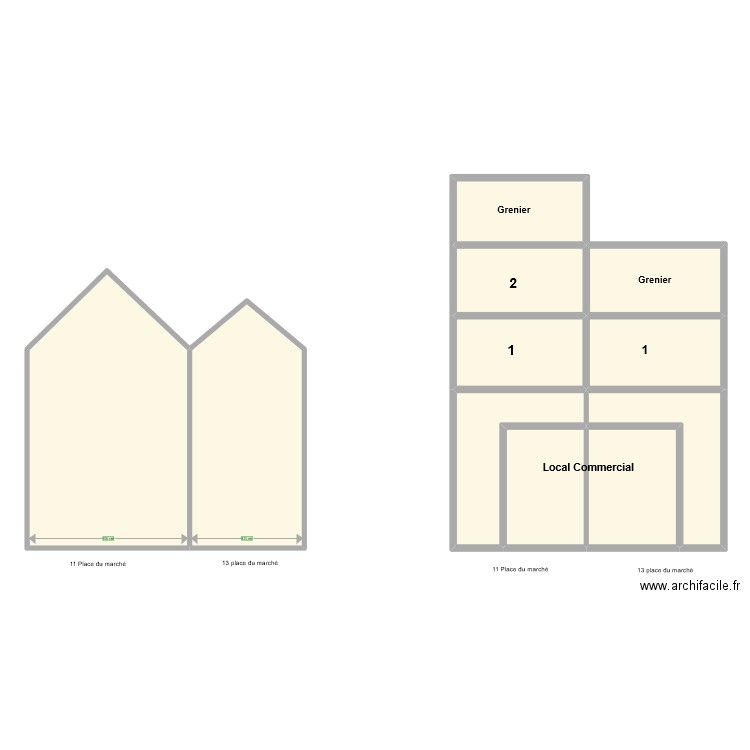 Batiment. Plan de 0 pièce et 0 m2