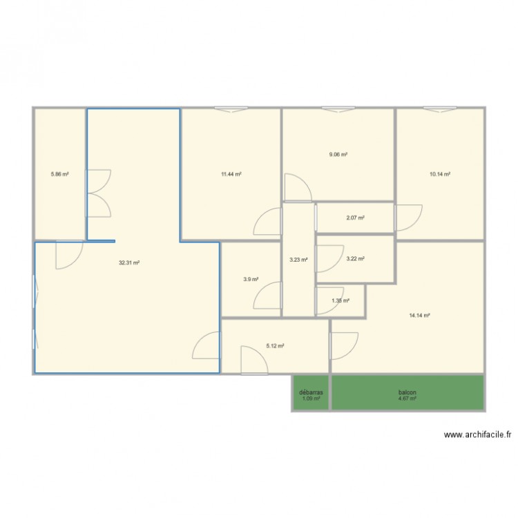 appartement Valence. Plan de 0 pièce et 0 m2