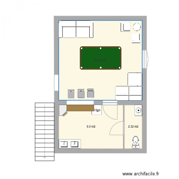 Billard Cave. Plan de 0 pièce et 0 m2