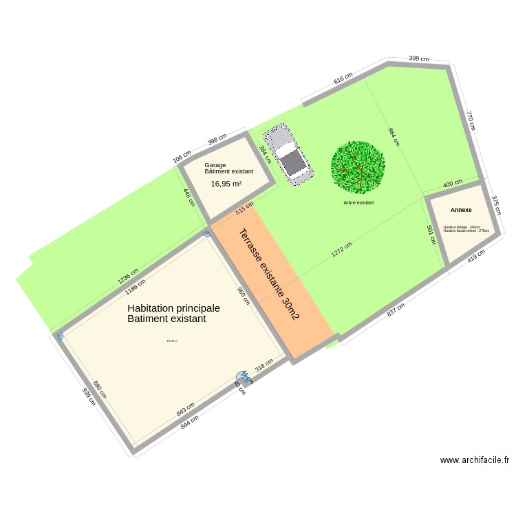 maison. Plan de 3 pièces et 138 m2