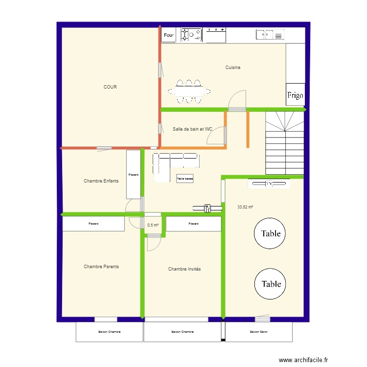 plan haj. Plan de 0 pièce et 0 m2