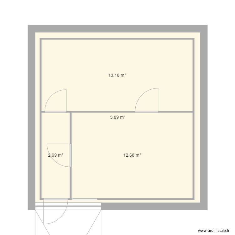 Plan nouveau . Plan de 4 pièces et 63 m2