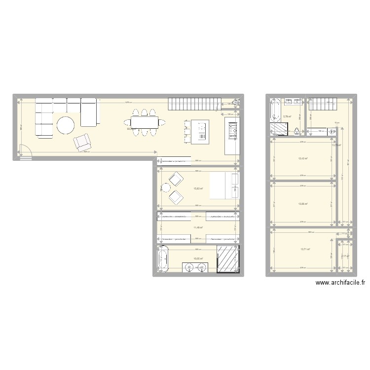 Plan nouvelle maison v2. Plan de 0 pièce et 0 m2