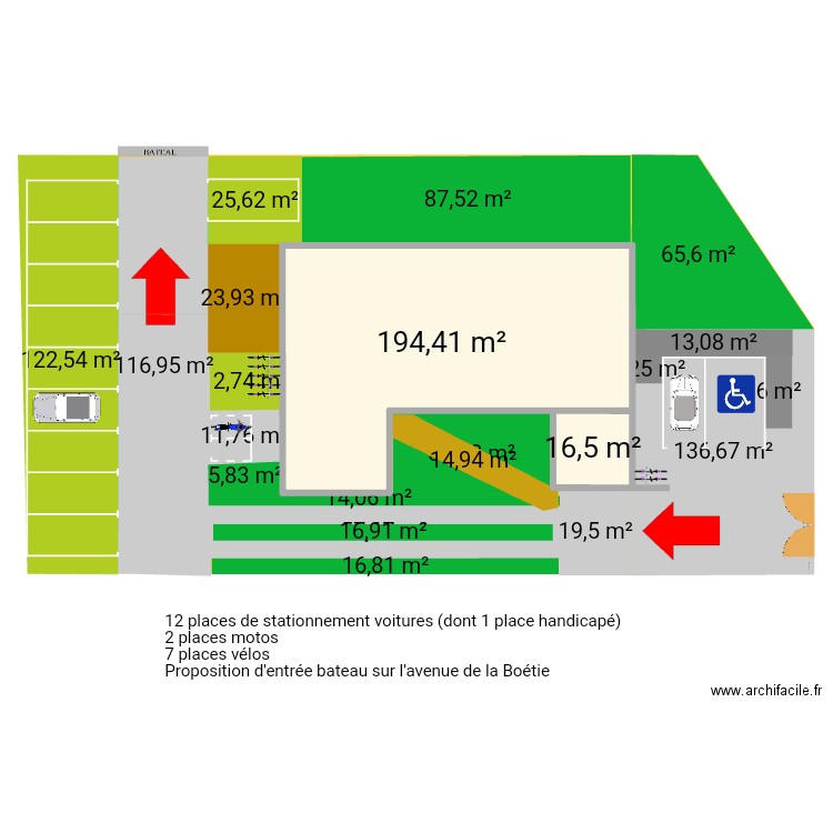 Projet Maison de Santé PRESENTATION V4. Plan de 2 pièces et 211 m2