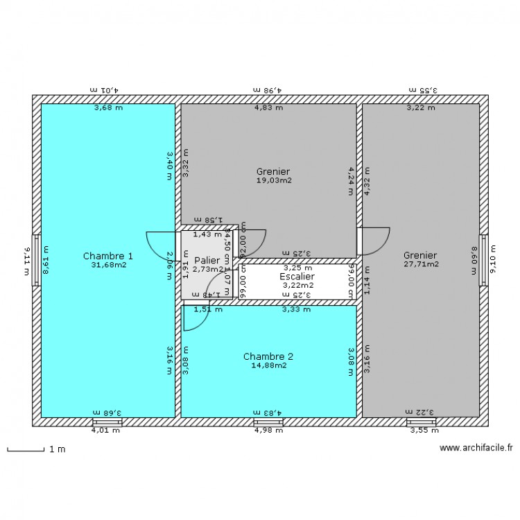 .Maison 2 éme Etage 99.24 m². Plan de 0 pièce et 0 m2