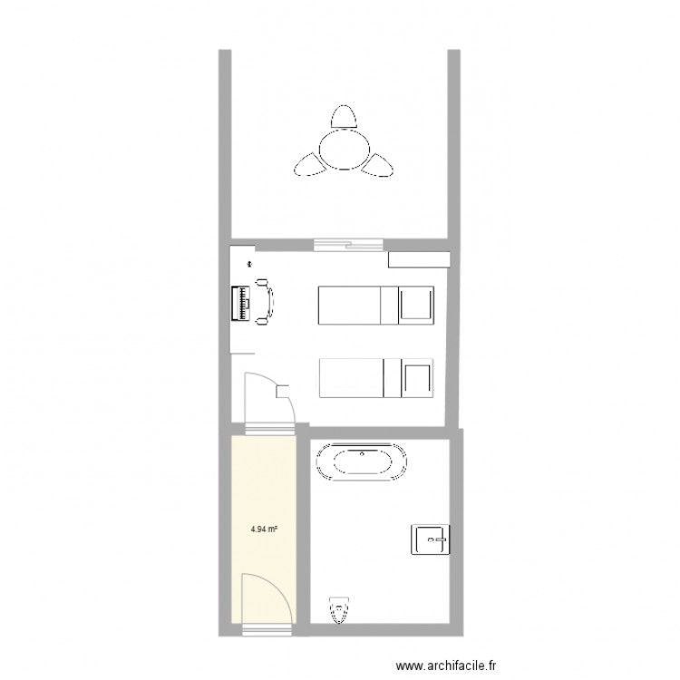 chambre hotel 202. Plan de 0 pièce et 0 m2