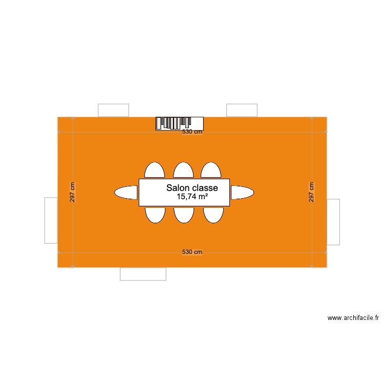 Salon classe PETITE BIBLIO. Plan de 0 pièce et 0 m2