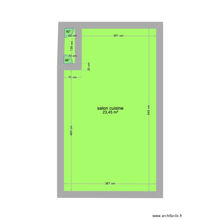 salon. Plan de 0 pièce et 0 m2