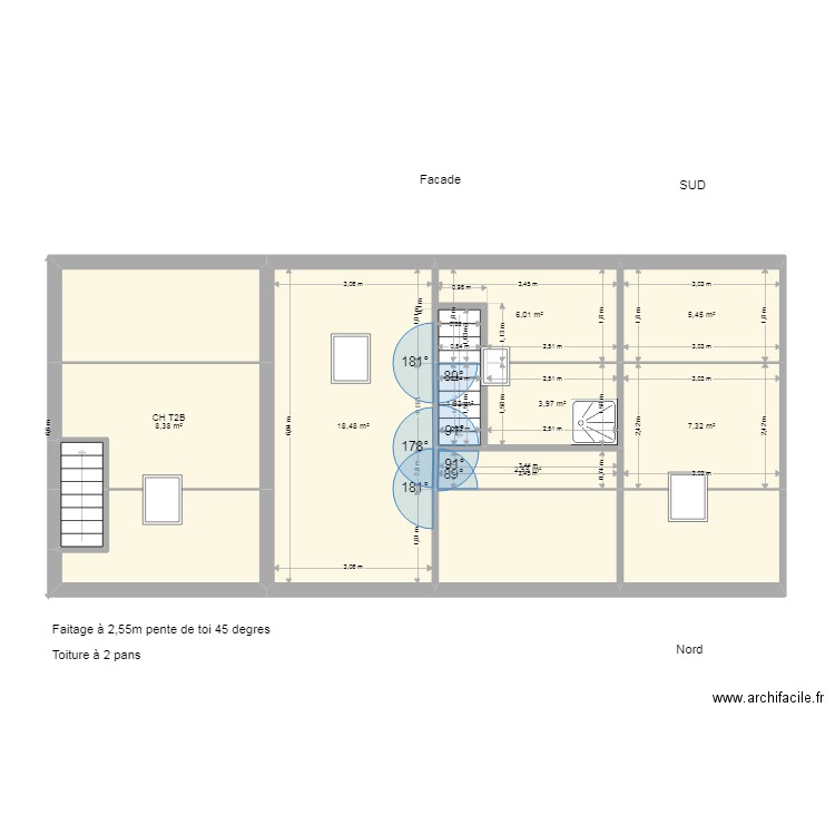 2eme REBAIS aménagé test. Plan de 0 pièce et 0 m2