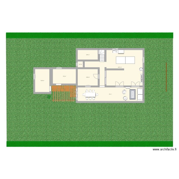 Mayatof. Plan de 7 pièces et 111 m2