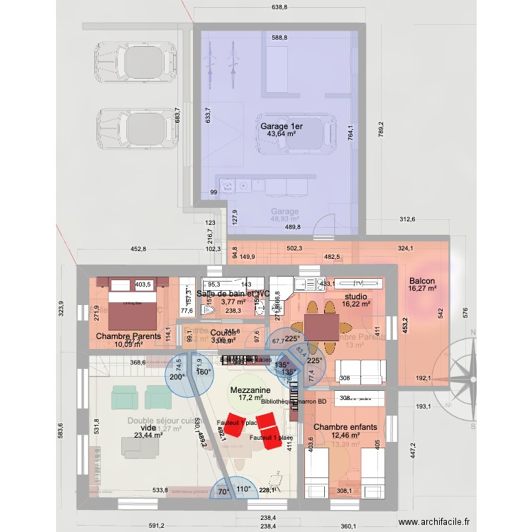 Longeville plan Javelle en LIGNE 2bis. Plan de 17 pièces et 669 m2