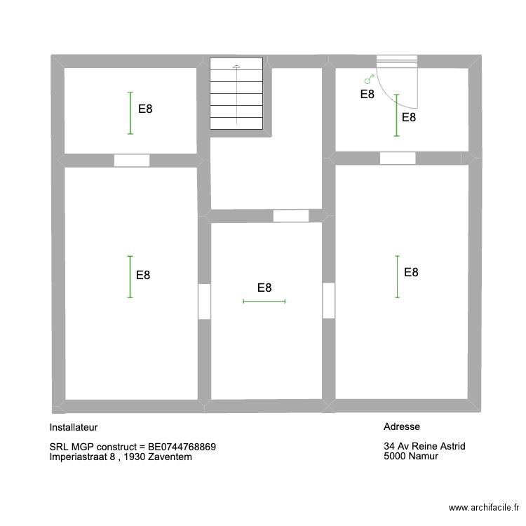 oreine astrid vide ventilek . Plan de 6 pièces et 49 m2