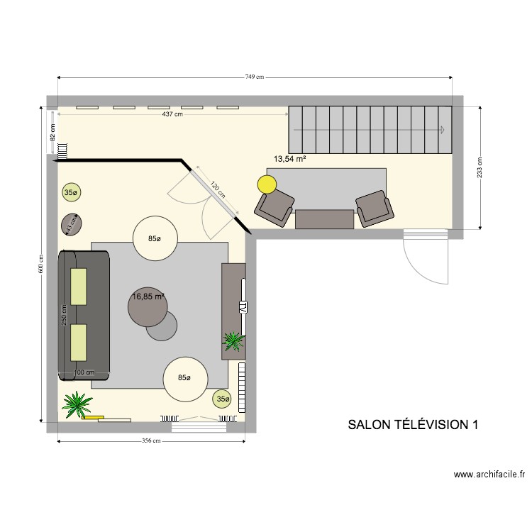 Salon Télévision 1. Plan de 0 pièce et 0 m2