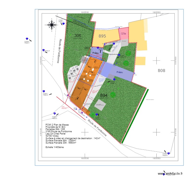 Plan de masse V3. Plan de 0 pièce et 0 m2