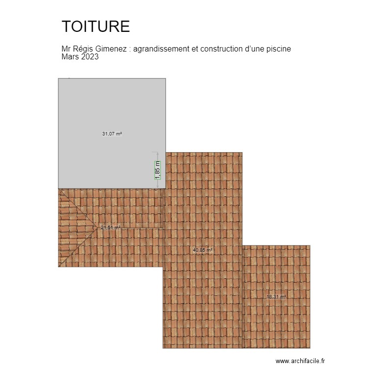 Toiture. Plan de 0 pièce et 0 m2