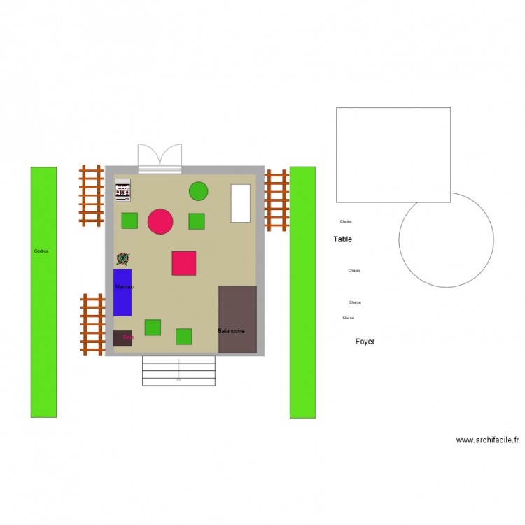 Terrasse patio. Plan de 0 pièce et 0 m2