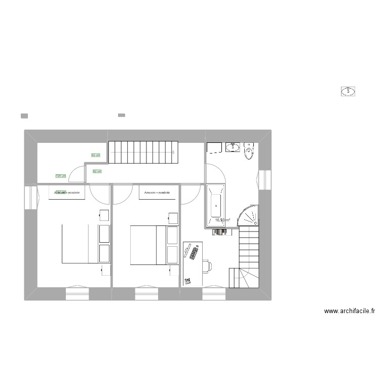 etage meuble. Plan de 0 pièce et 0 m2