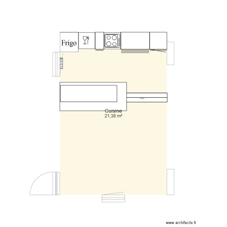 cuisine actuelle. Plan de 0 pièce et 0 m2