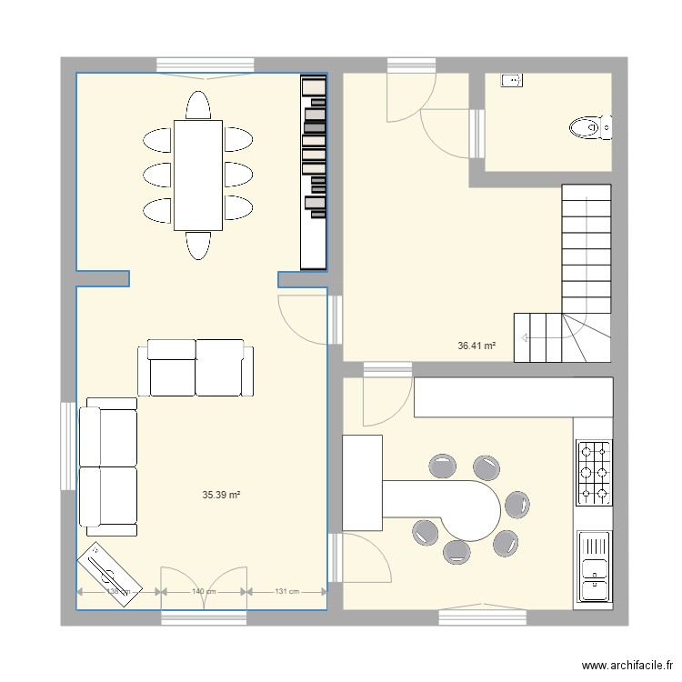 plan Carole et Bernard. Plan de 0 pièce et 0 m2