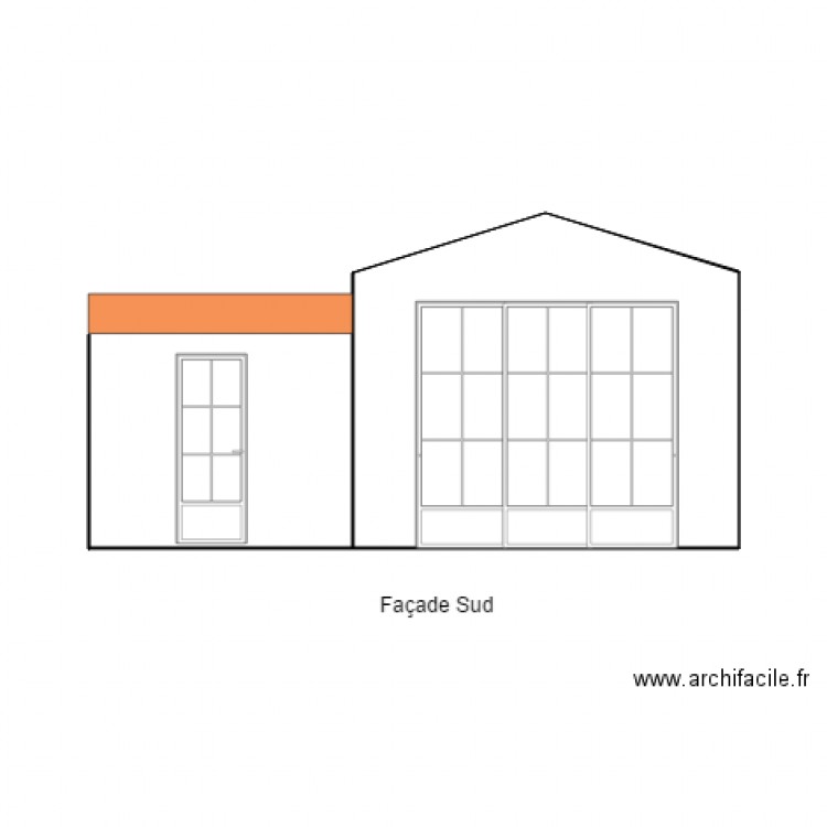 Courlis façades. Plan de 0 pièce et 0 m2