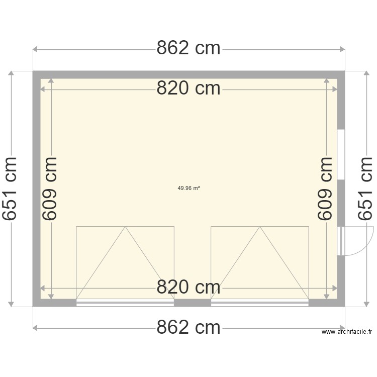 Garage 50m. Plan de 0 pièce et 0 m2