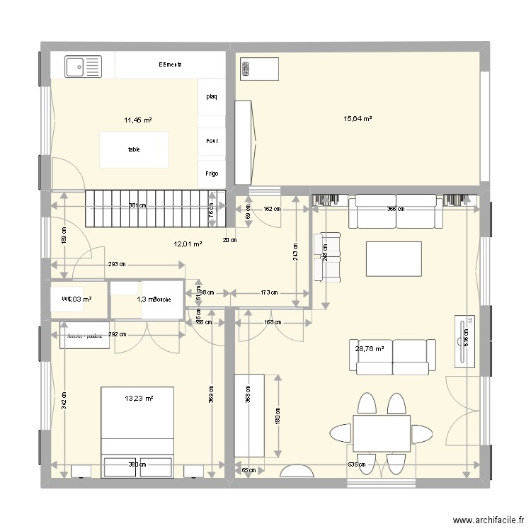 Maison Rdc Plan 7 Pièces 83 M2 Dessiné Par Gardon