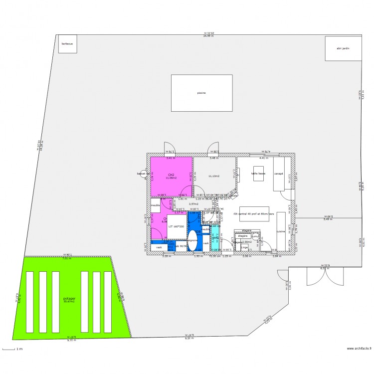 maison 85m2 AVEC JARDIN2. Plan de 0 pièce et 0 m2