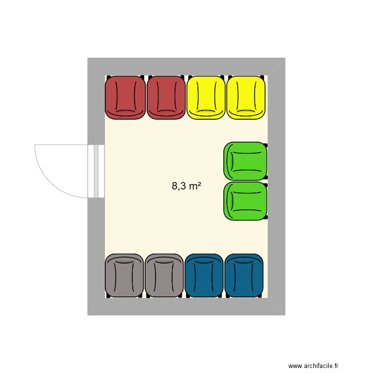 plan poubelles. Plan de 0 pièce et 0 m2