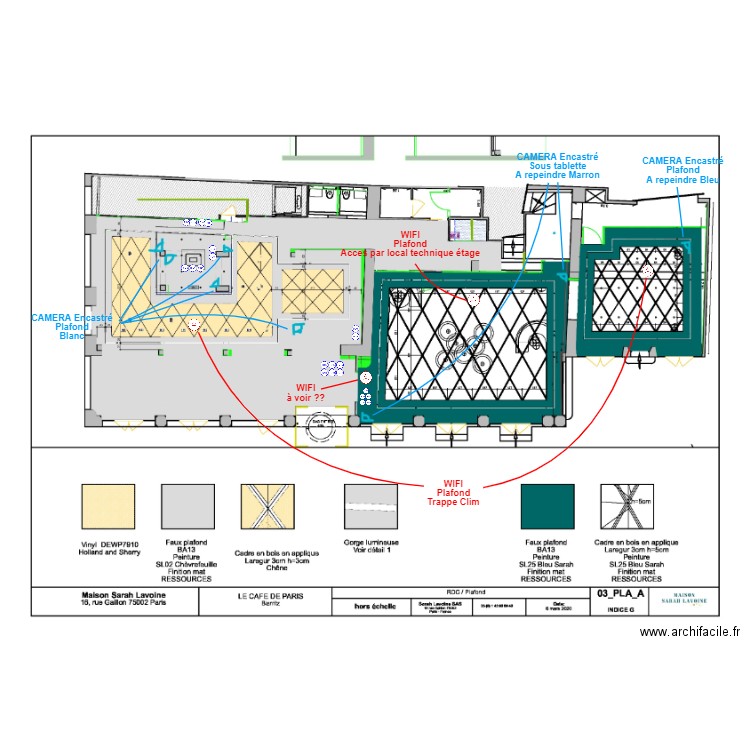 Plan Café de Paris. Plan de 0 pièce et 0 m2