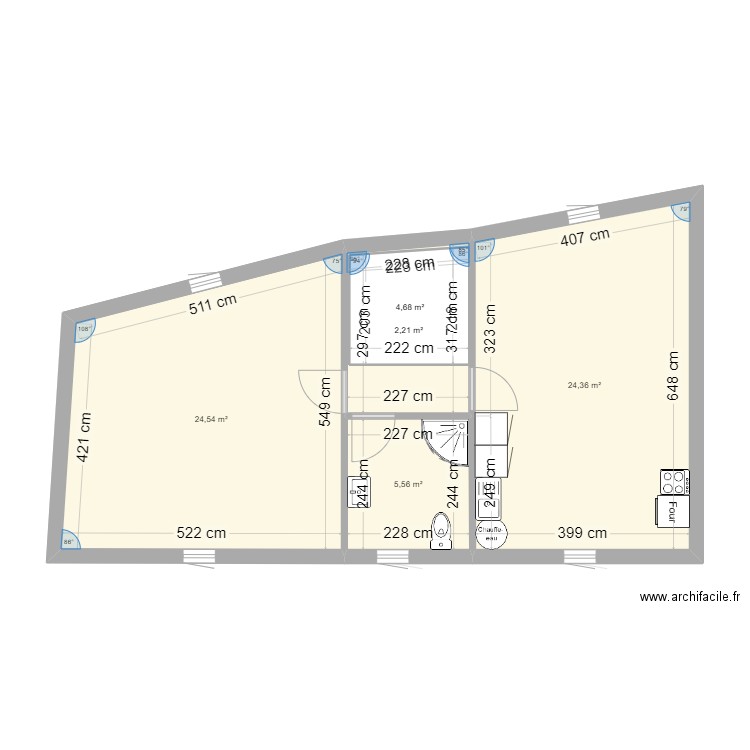 Plan actuel Morlaix. Plan de 18 pièces et 259 m2