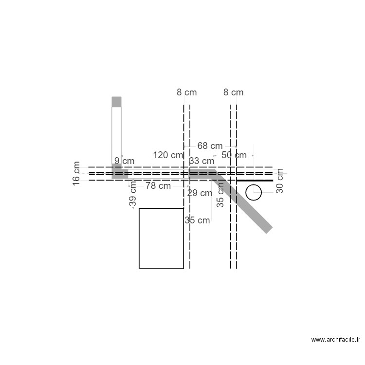 Cheminée. Plan de 0 pièce et 0 m2