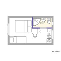 Studio 15m2 habitables 