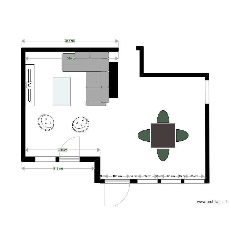 SALON SAM. Plan de 0 pièce et 0 m2