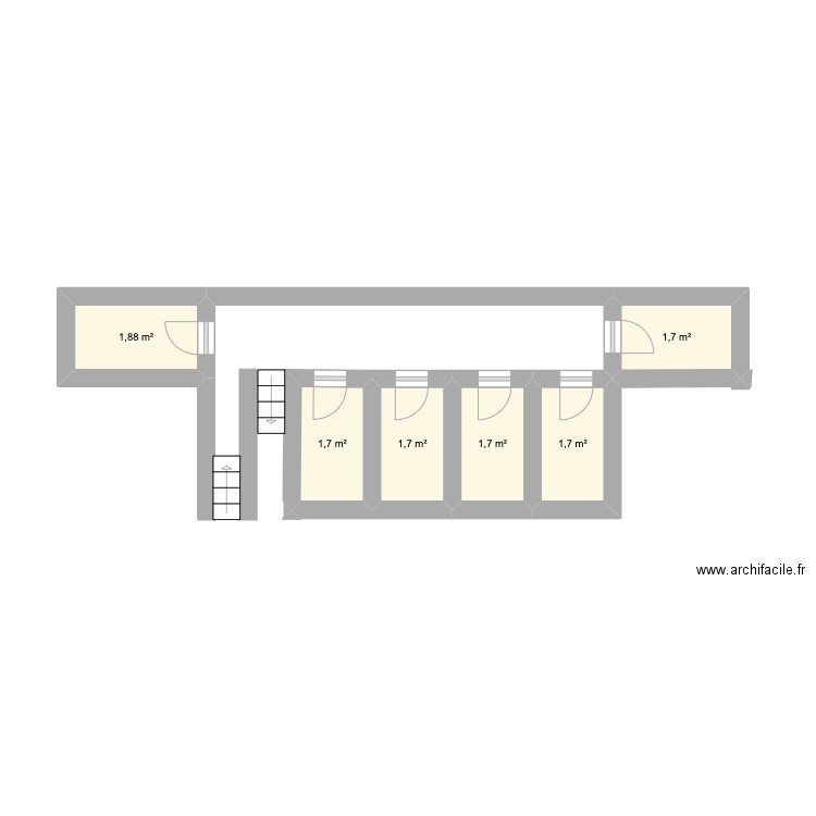 plan premiere etage. Plan de 6 pièces et 10 m2