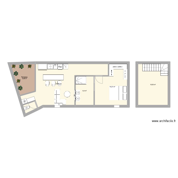 Etage 1 maison Darcy . Plan de 0 pièce et 0 m2