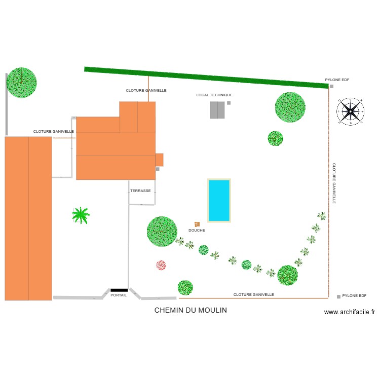 plan de masse 1. Plan de 0 pièce et 0 m2