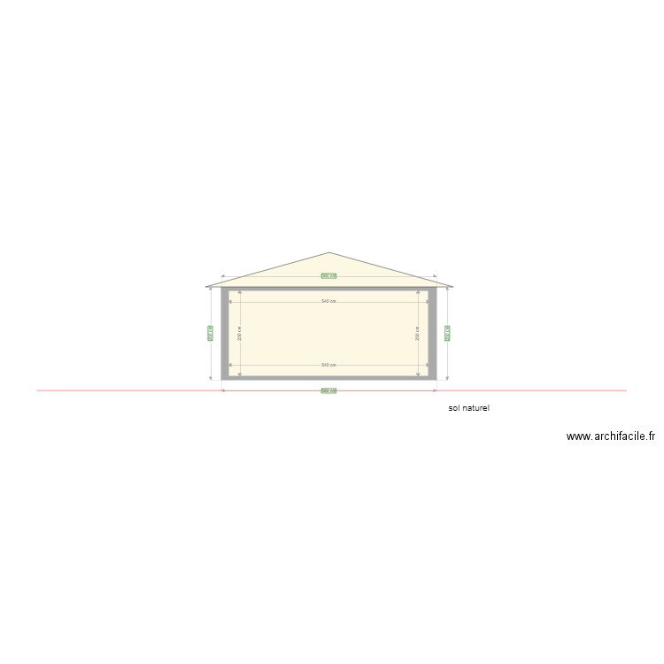 Pcmi 5 Facade Est Plan 1 Pièce 12 M2 Dessiné Par Tibik