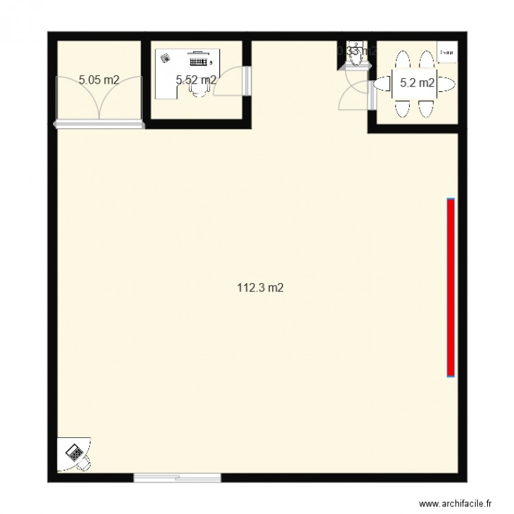 magasin. Plan de 0 pièce et 0 m2