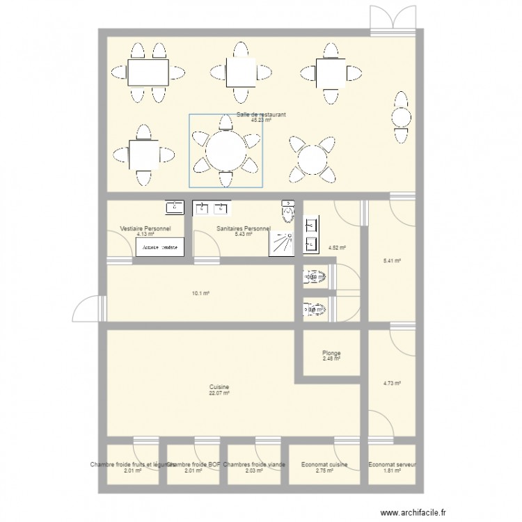 Restaurant STS. Plan de 0 pièce et 0 m2