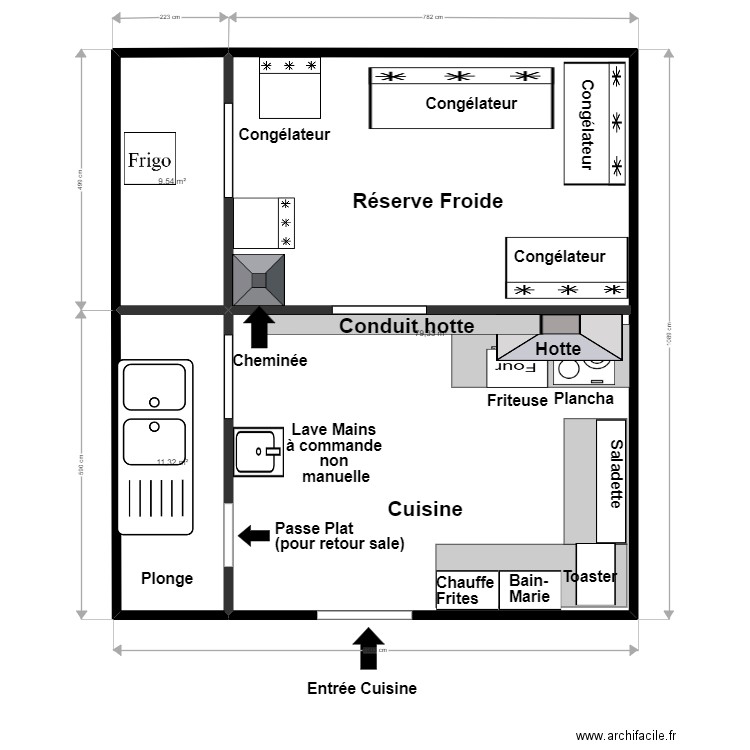 Plan de cuisine. Plan de 0 pièce et 0 m2