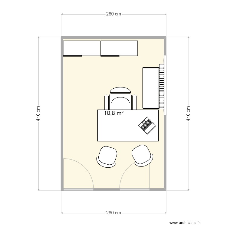 bureau. Plan de 0 pièce et 0 m2