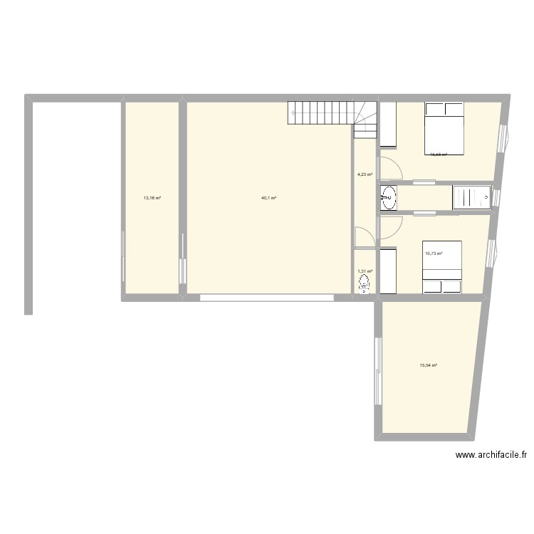 Projet William Etage. Plan de 0 pièce et 0 m2