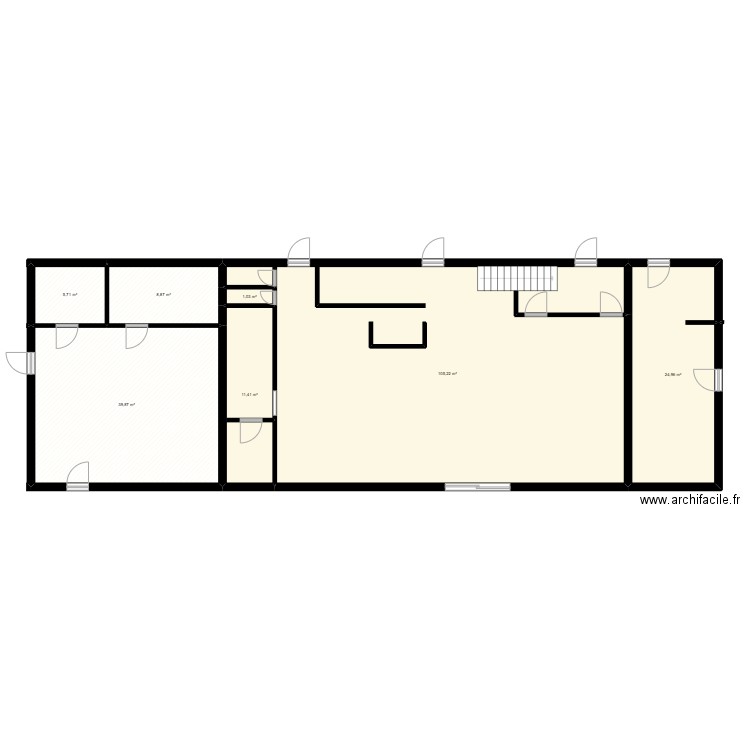 ship. Plan de 7 pièces et 197 m2