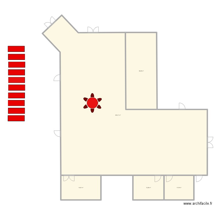 mariage. Plan de 5 pièces et 332 m2