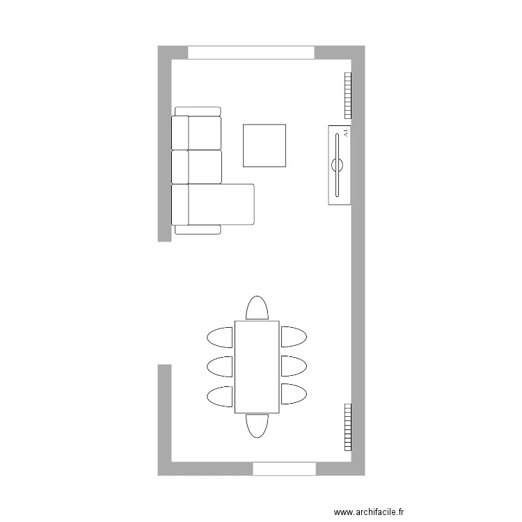 Aménagement Salon. Plan de 0 pièce et 0 m2