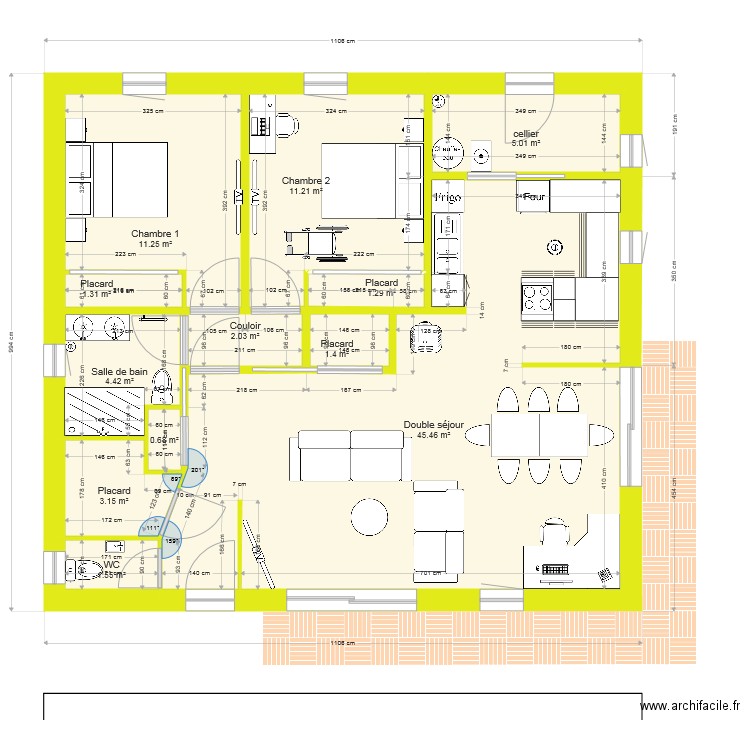 PLAN 4bis sdb 2ch. Plan de 0 pièce et 0 m2