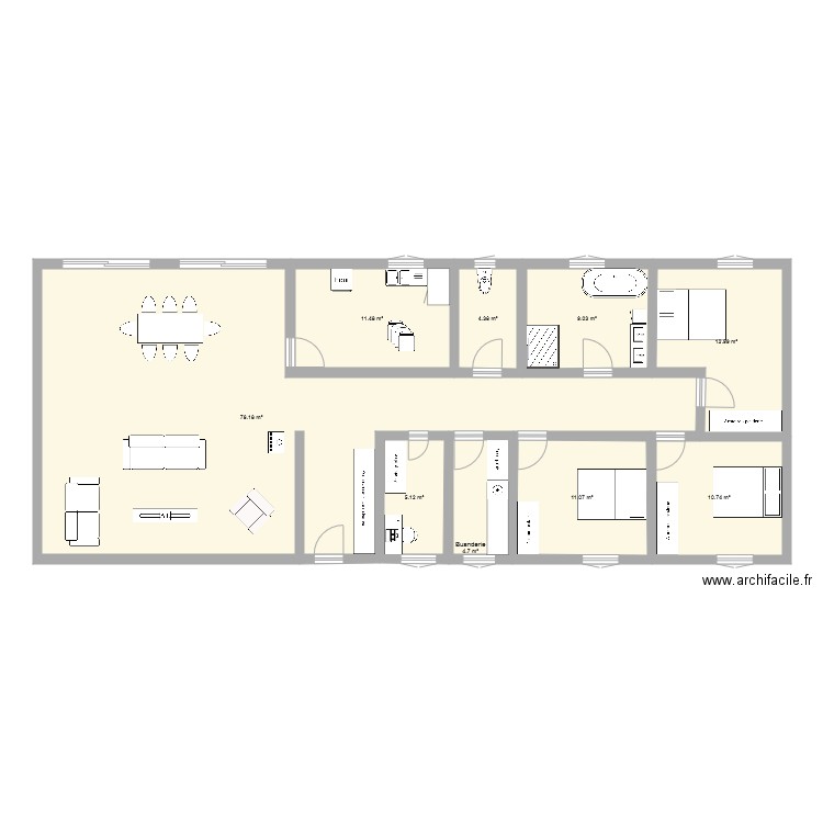 maison 1. Plan de 0 pièce et 0 m2