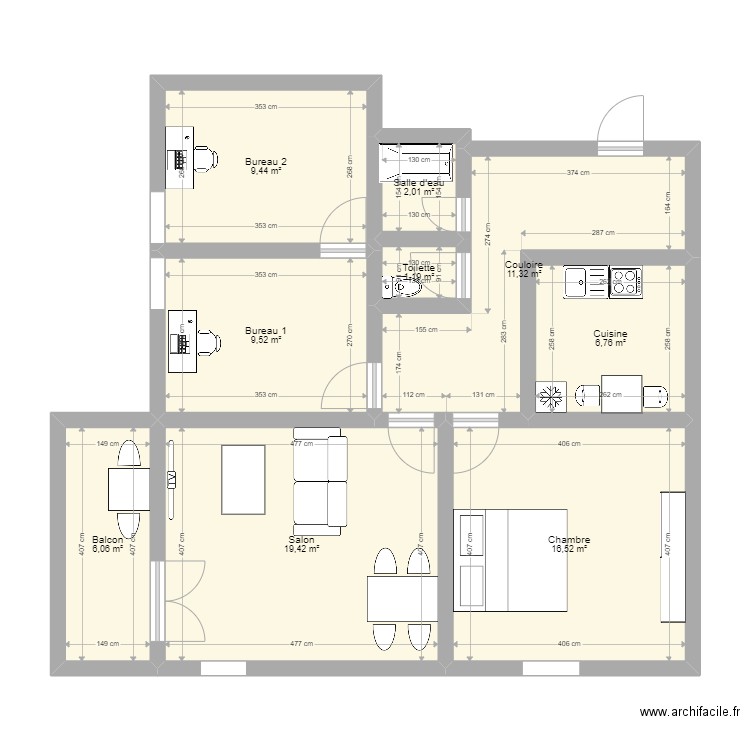 Flat Winti. Plan de 0 pièce et 0 m2